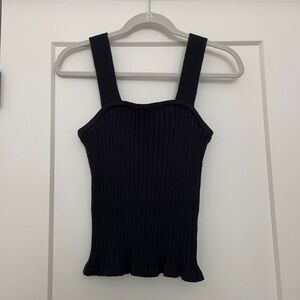 Madewell black small tilney ribbed sweater tank